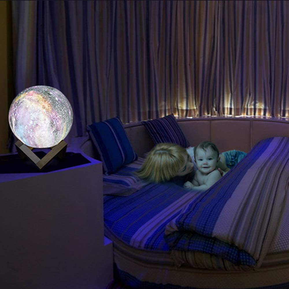 Moon Lamp Kids Night Light Galaxy Lamp 16 Colors LED 3D Star Moon Light Change Touch And Remote Control Galaxy Light For Gifts
